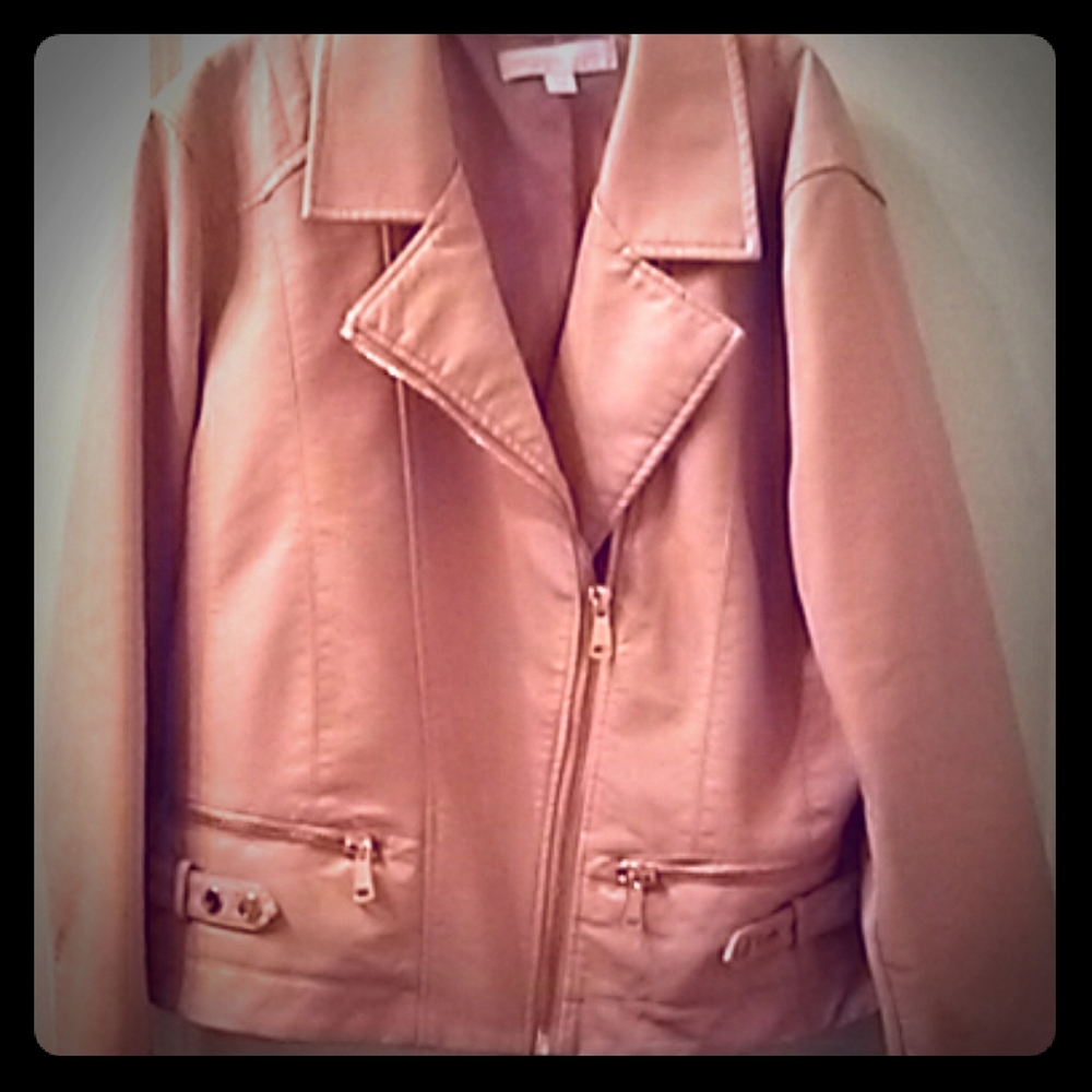 Faux Leather Moto Jacket (NWOT)